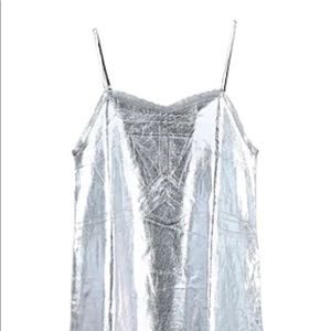 MM6 Maison Margiela Silver Metallic Dress size 44 IT/US 8 NWT
